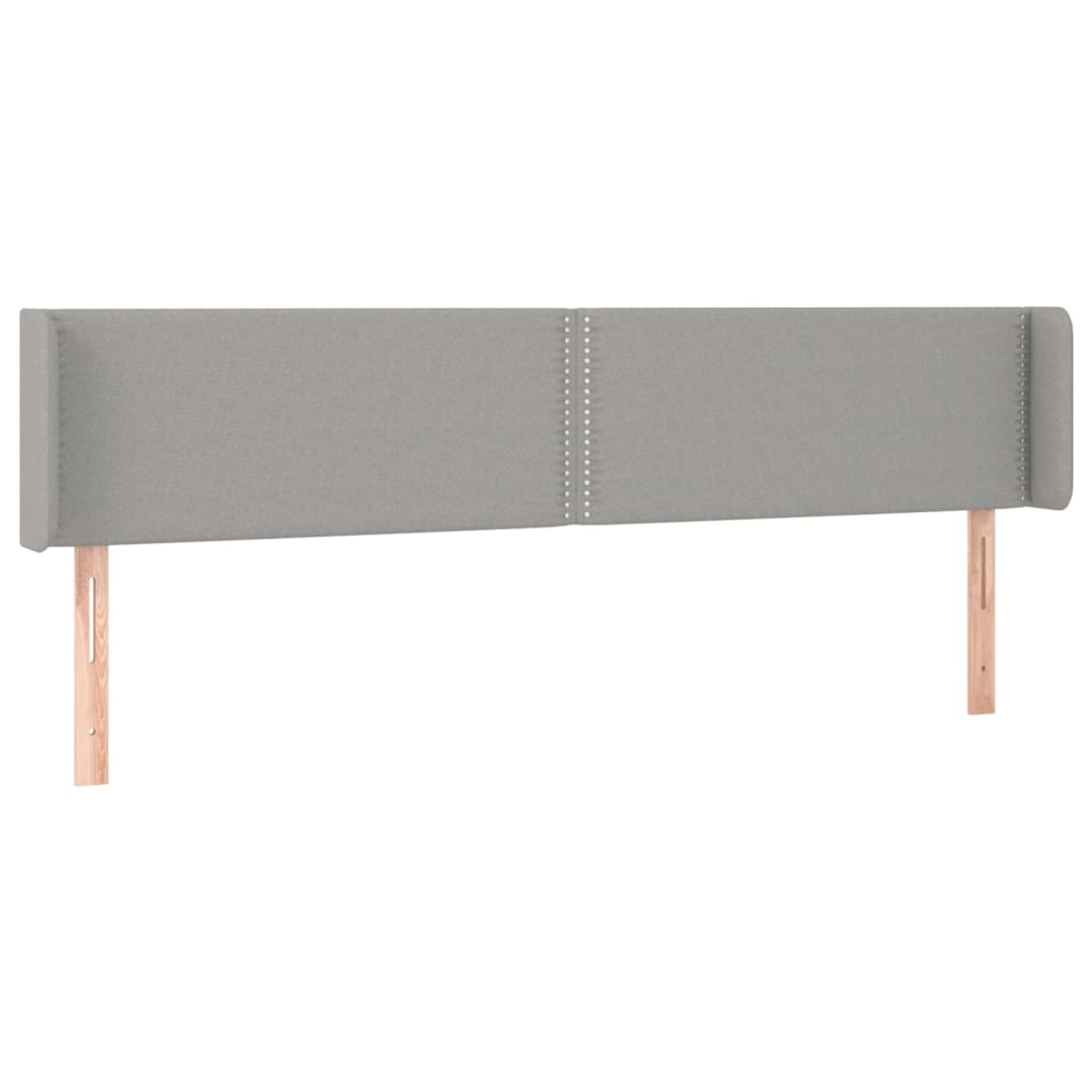 vidaXL LED Kopfteil Hellgrau 203x16x78/88 cm Stoff 3123118
