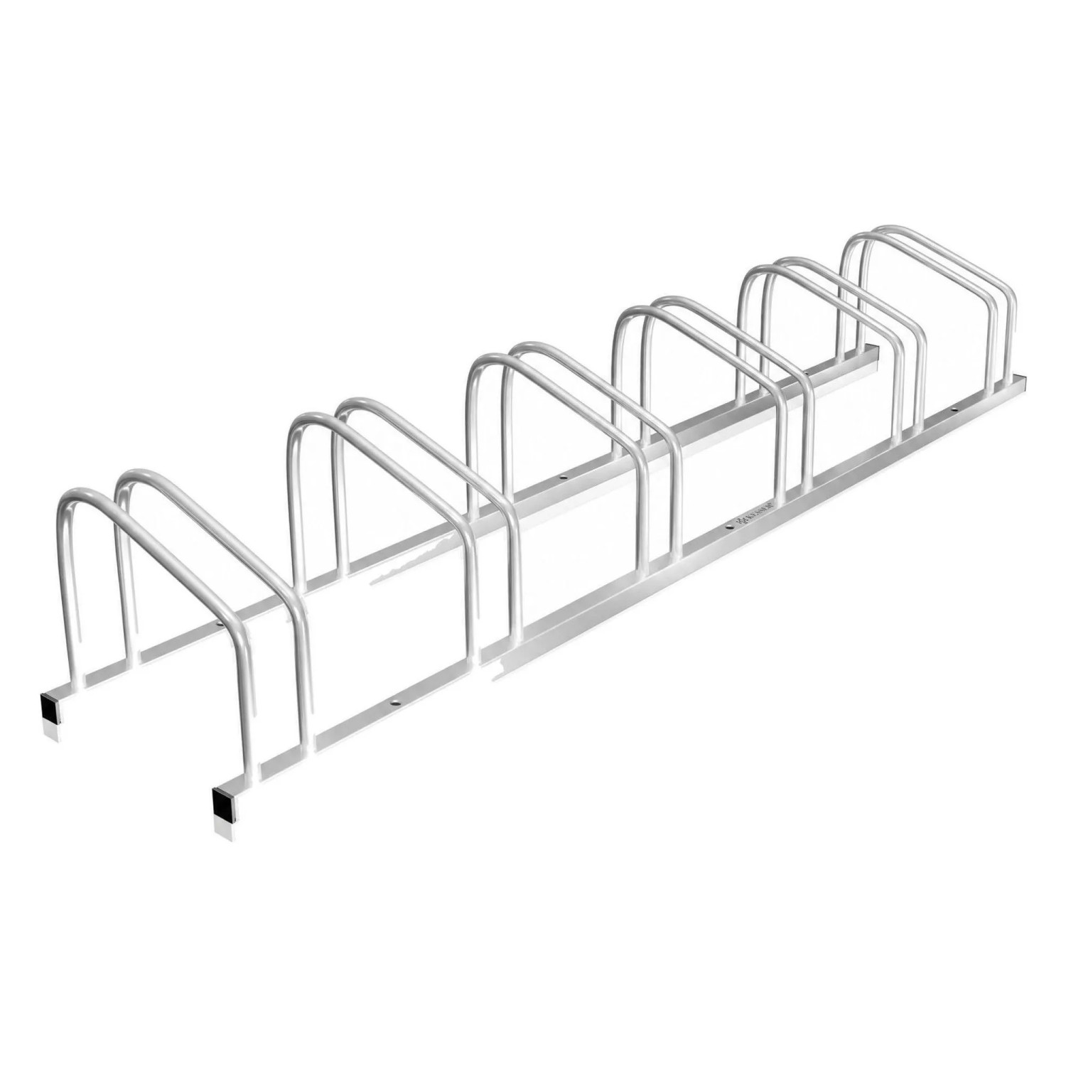 KESSER Fahrradständer mit Parkschild Boden und Wand Silber für 6 Fahrräder