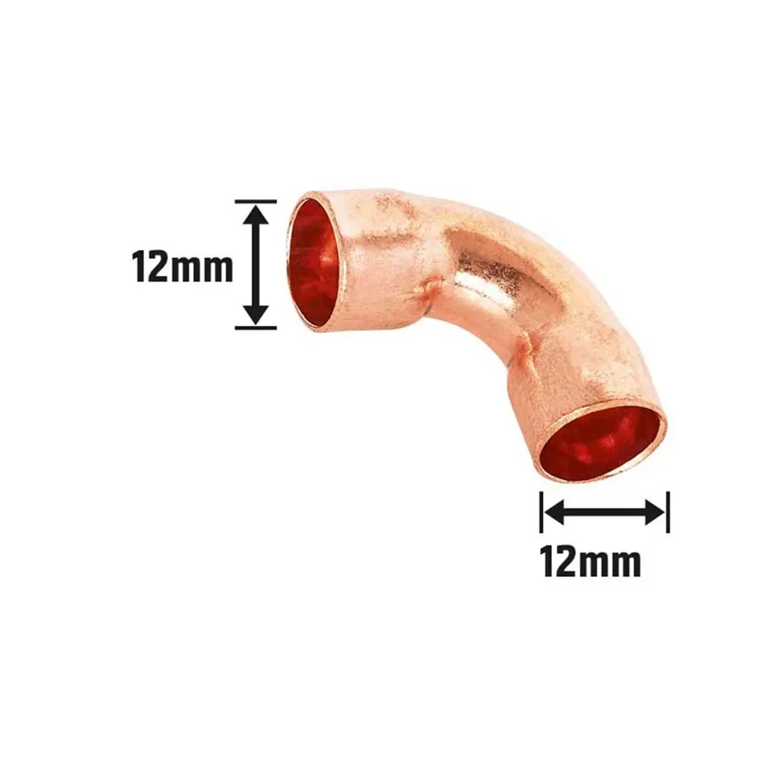 Löt-Bogen, Ø 12 mm, aus Kupfer für Kupferrohre.