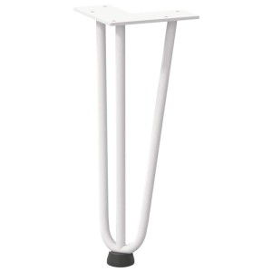 vidaXL Haarnadelbeine für Couchtisch 4 Stk Weiß 30 cm Massivstahl 4012437