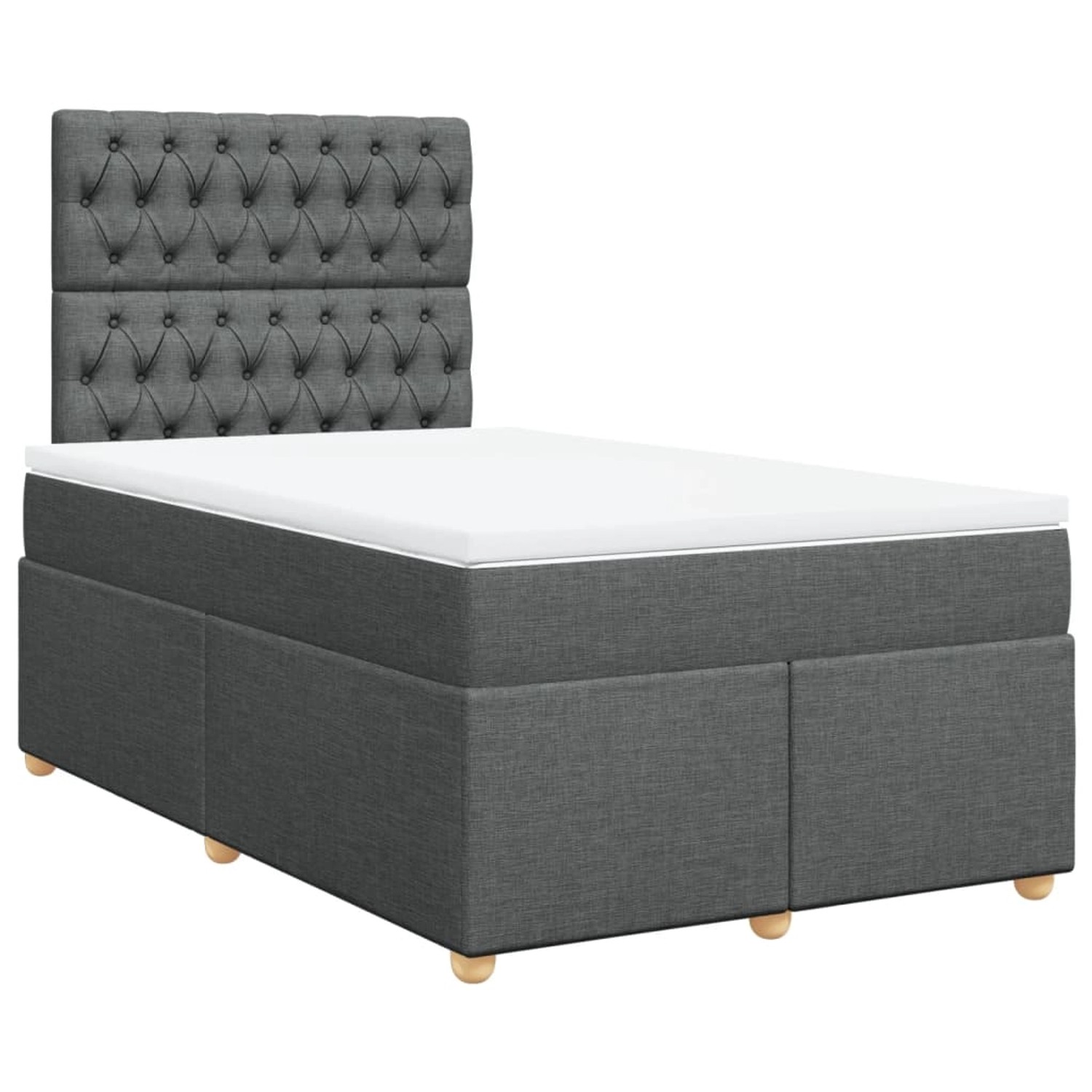 vidaXL Boxspringbett mit Matratze Dunkelgrau 120x190 cm Stoff2098042 günstig online kaufen