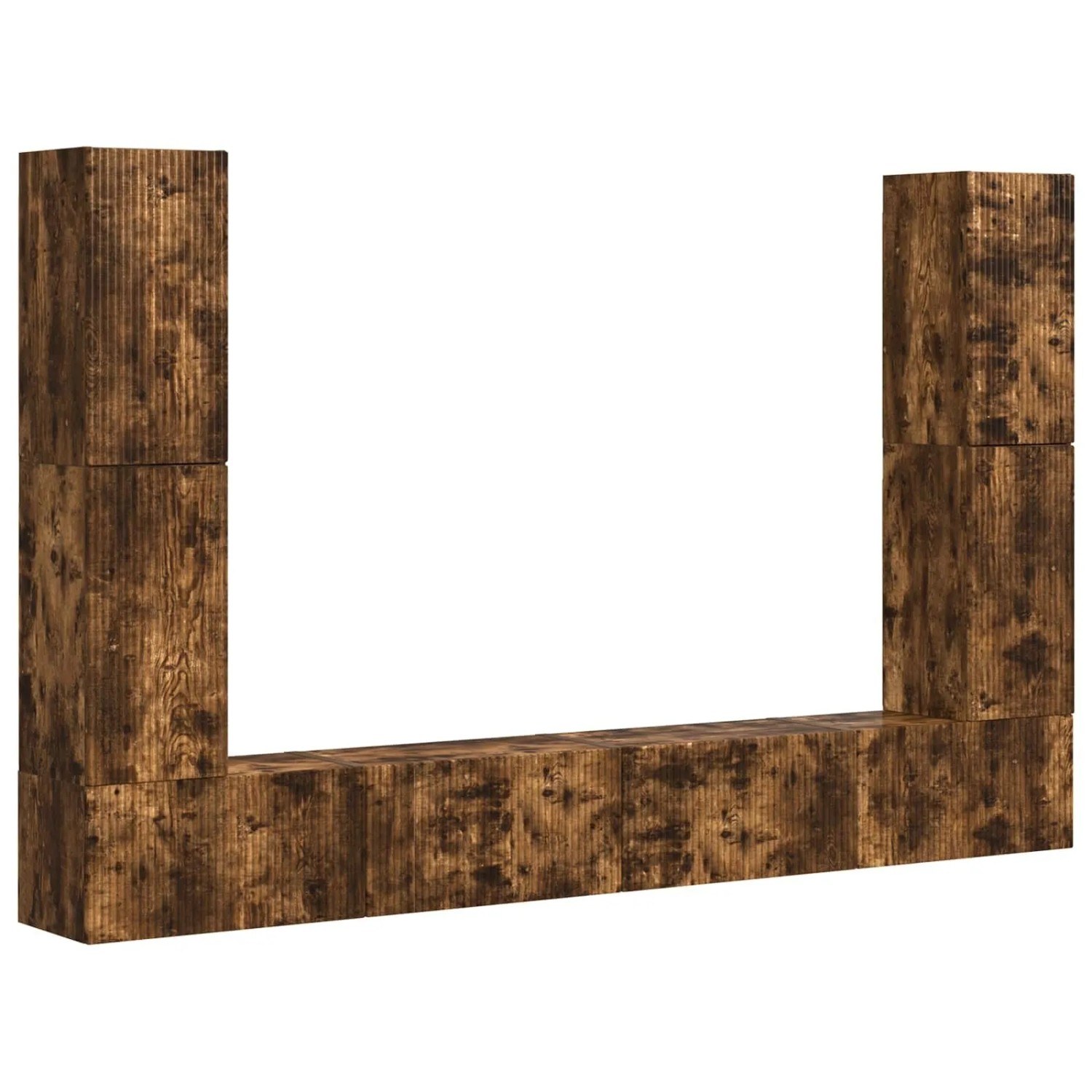 vidaXL TV-Schrankset 8 Stk Geräucherte Eiche Holzwerkstoff 3409137 günstig online kaufen