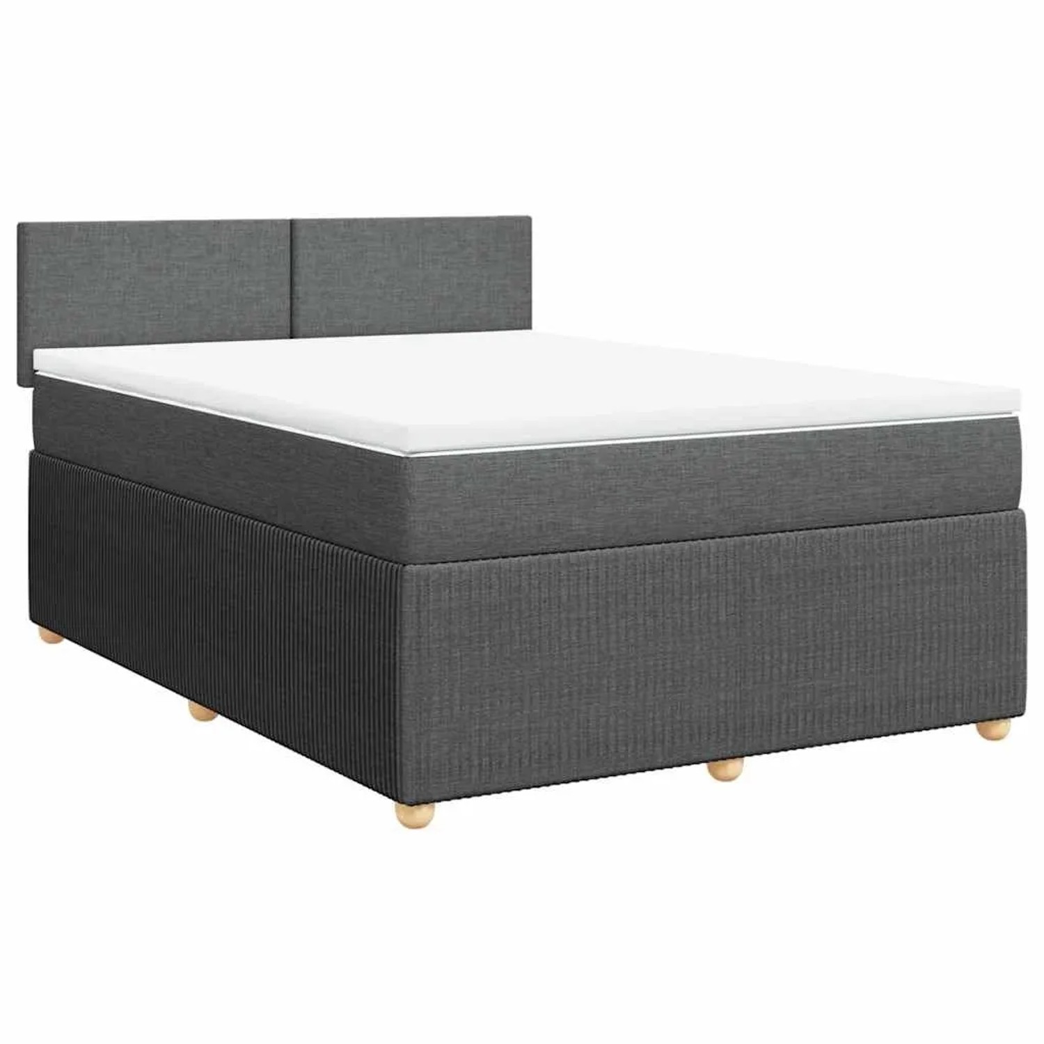 vidaXL Boxspringbett mit Matratze Dunkelgrau 140x190 cm Stoff 3289745 günstig online kaufen