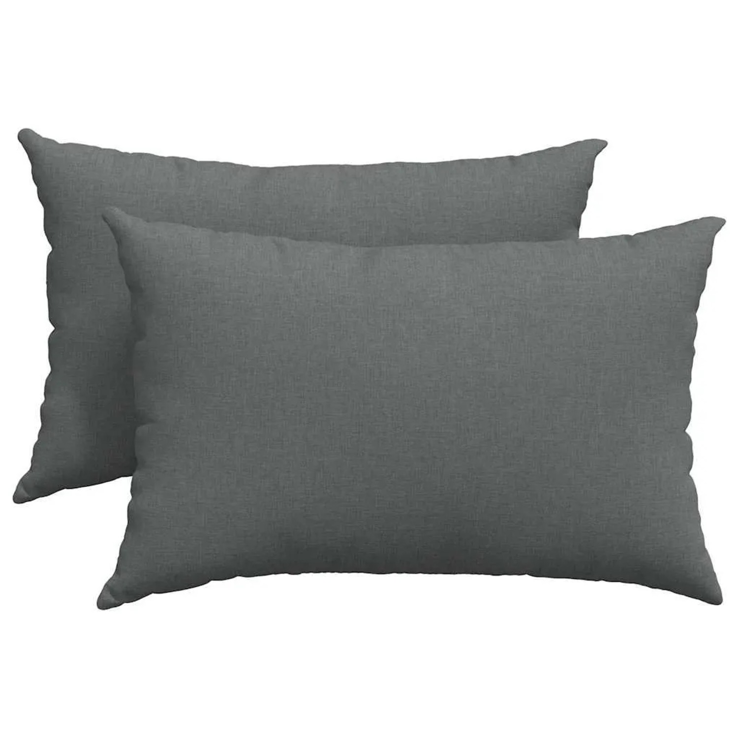 vidaXL Sofakissen 2 Stück Dunkelgrau 60 x 40 cm Stoff 42013654