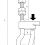 Technische Zeichnung: Conacord Sicherheits-Schaukelhaken, Stahl, 160mm Länge, mit Maßen.