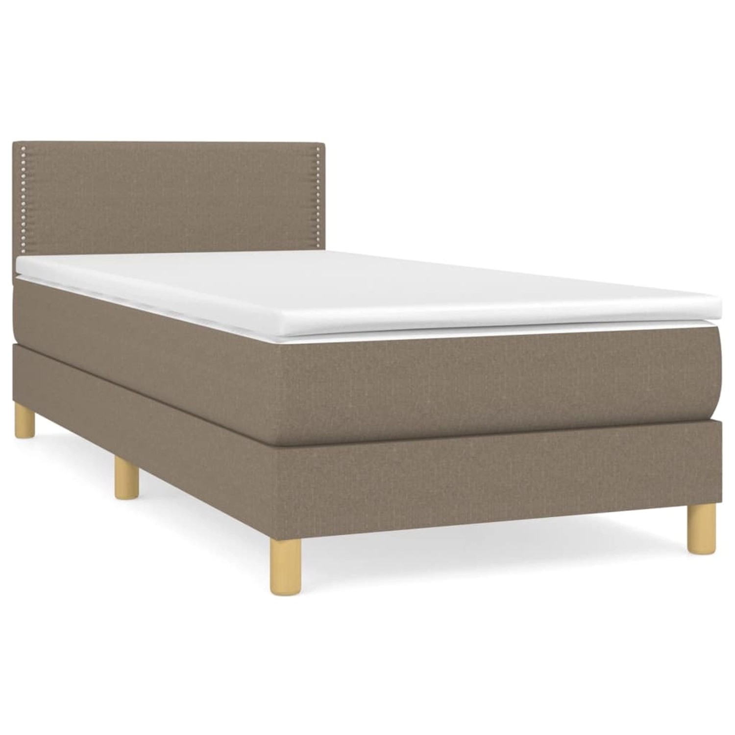 vidaXL Boxspringbett mit Matratze Taupe 80x200 cm Stoff1467124 günstig online kaufen