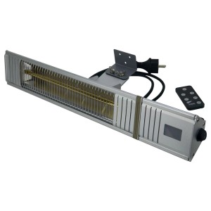 Alu Heizstrahler Infrae 2000 W mit Fernbedienung zur Wand- oder Deckenmontage.