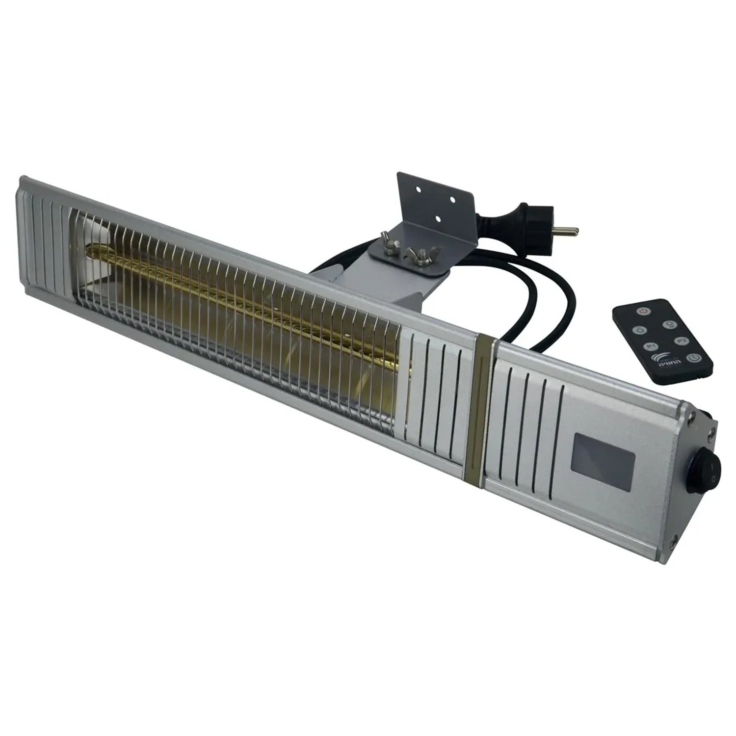 Alu Heizstrahler Infrae 2000 W mit Fernbedienung zur Wand- oder Deckenmontage.