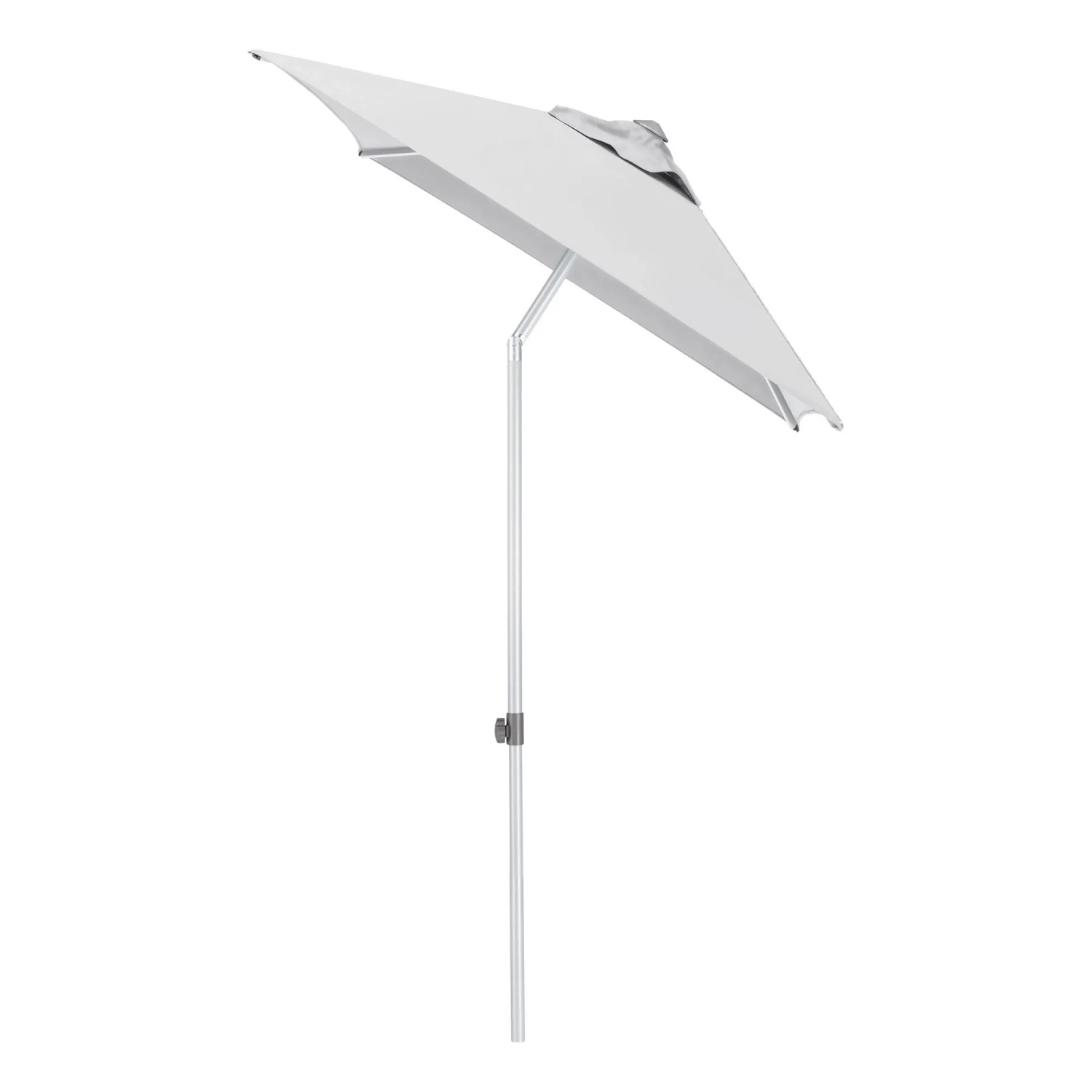 Kettler Marktschirm 150 cm x 210 cm Silber-Grau mit Push-Up Mechanik