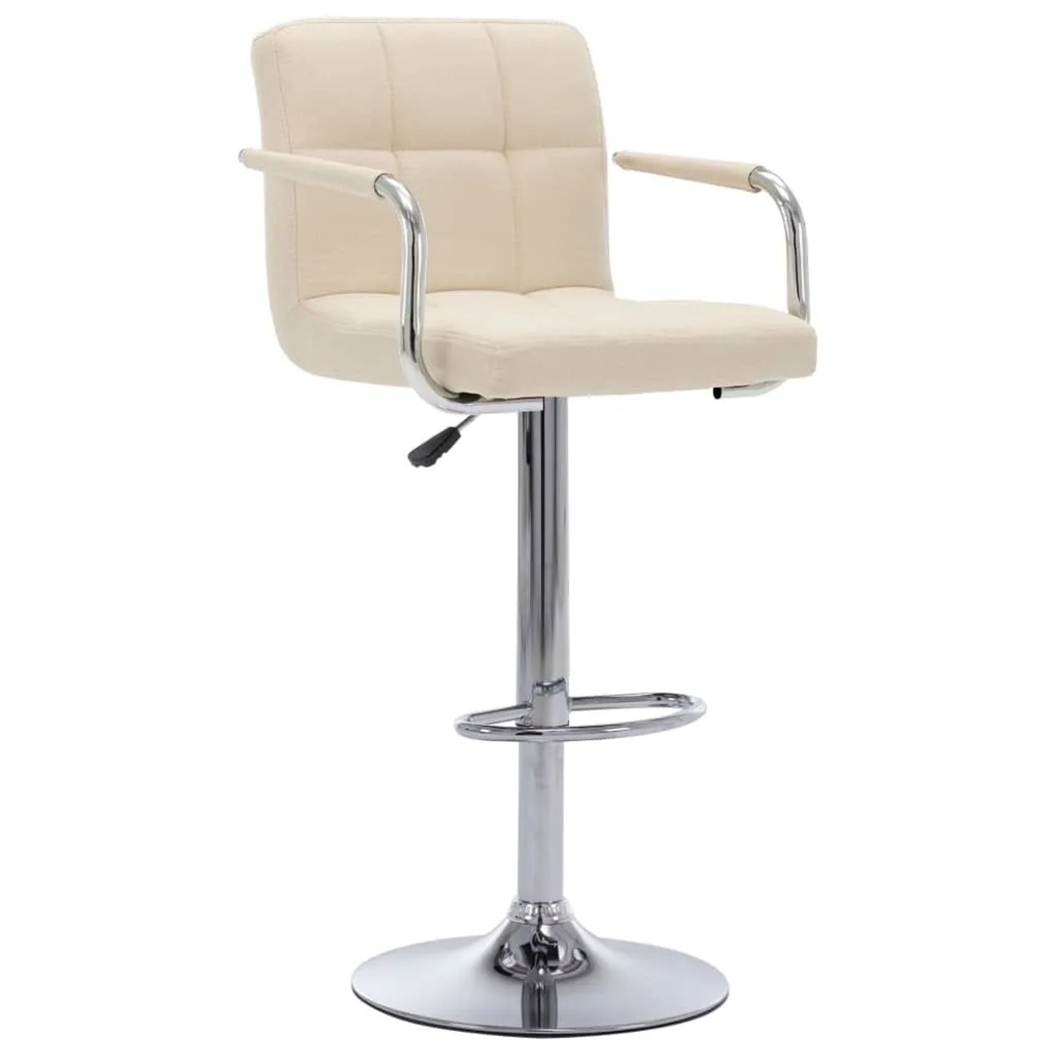 vidaXL Barhocker Creme Stoff 283411