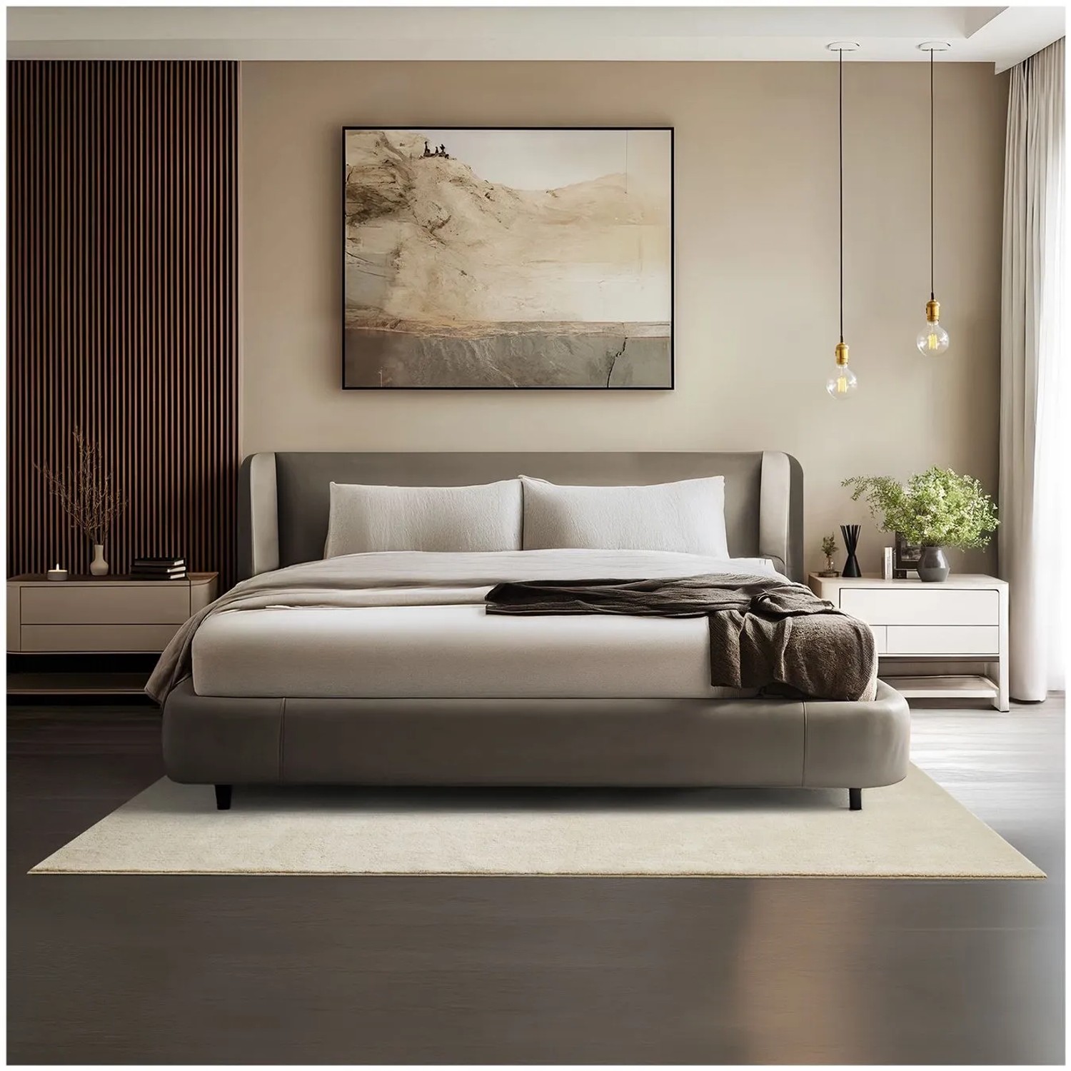 Tectake Kurzflorteppich Soft Zone Verschiedene Größen und Farben Flauschige Oberfläche  1630 G M² Florgewicht 140 x 200 cm 140 x 200 x 1 50 cm Beige