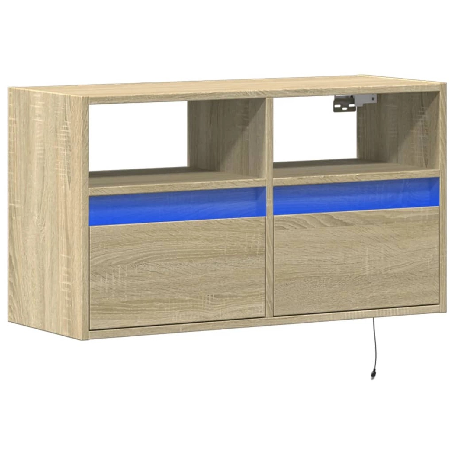 vidaXL TV-Wandschrank mit LED-Beleuchtung Sonoma-Eiche 80x31x45 cm 852329 günstig online kaufen