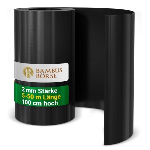 Bambusbörse Rhizomsperre Wurzelsperre Länge 25 m Breite 100 cm Stärke 2 mm