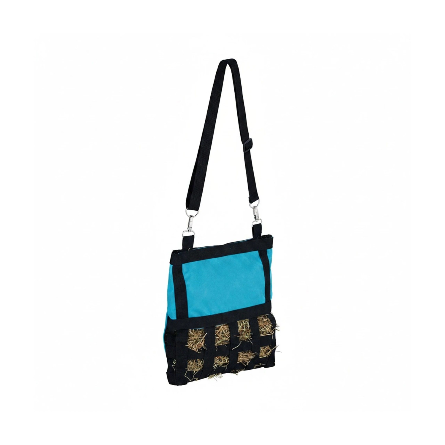 Relaxdays Heutasche Baumwolle Polyester Blau Grobmaschig Längenverstellbar Abnehmbar 30 cm x 30 cm x 1,5 cm 180 g