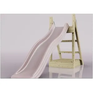 OutdoorToys Rutsche Gecko, 175cm, Altrosa. Kinderrutsche mit Holzleiter für Spieltürme & Spielanlagen.