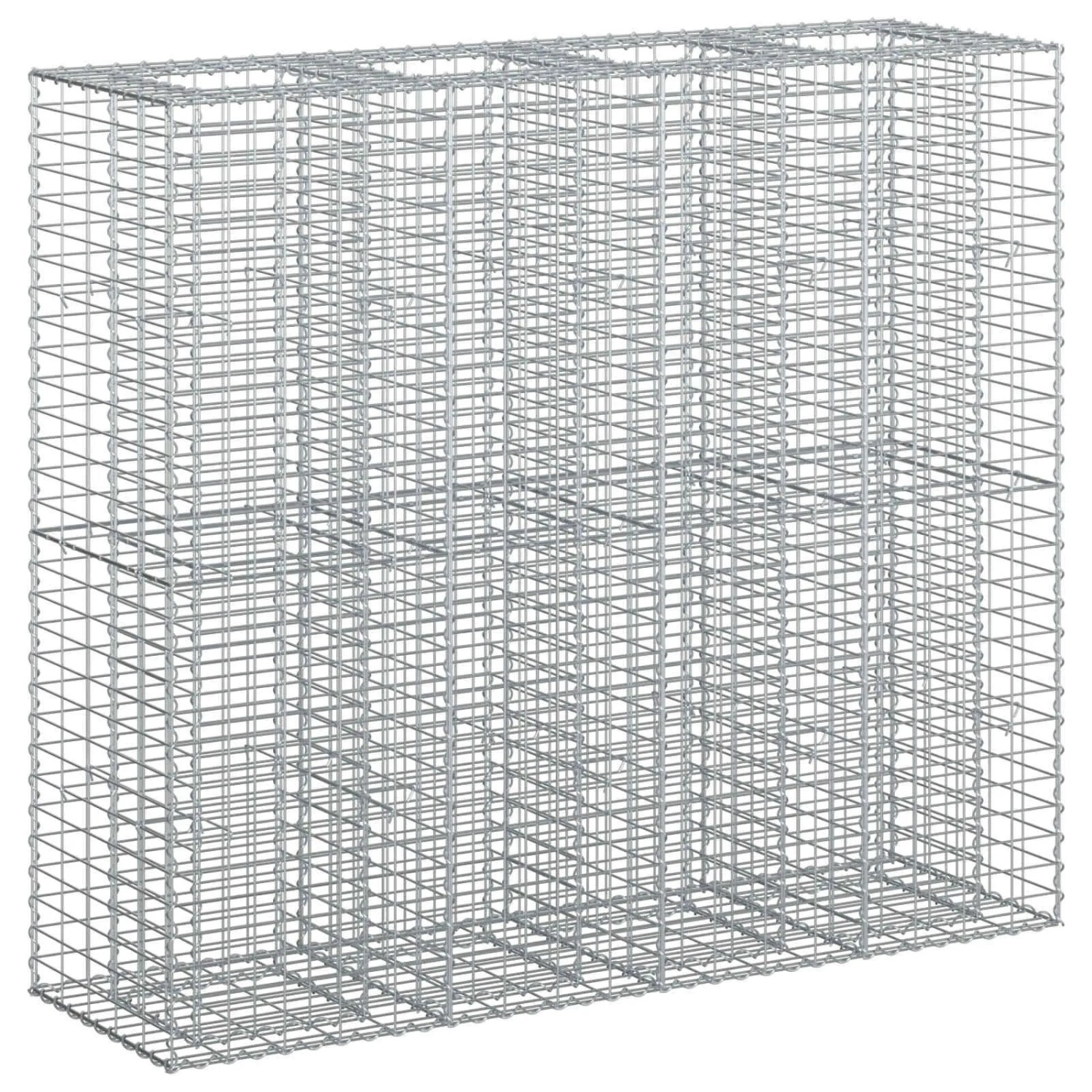 vidaXL Gabionen Hochbeet 2 Stk Silber 170 x 50 x 150 cm 3422234