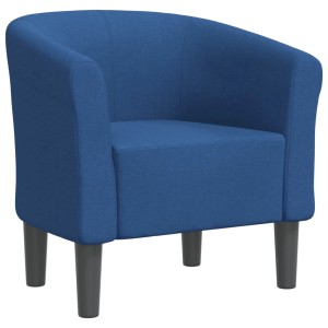 Blauer Clubsessel aus Stoff von vidaXL. Bequemer Relaxsessel für Wohnzimmer und Büro.