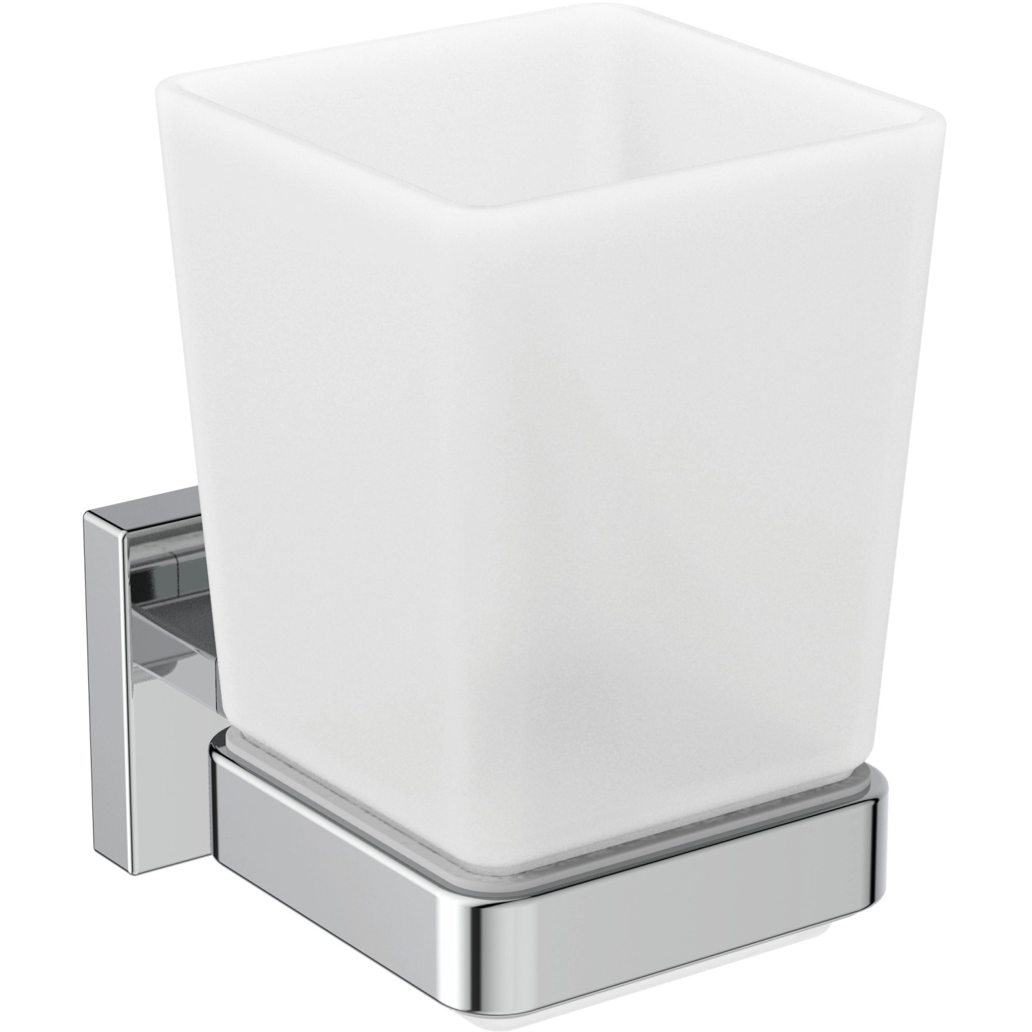 Ideal Standard Mundglas IOM Cube aus satiniertem Glas/ Chrom