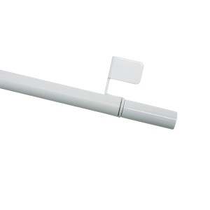 Weiße Gardinia Klemmstange Press&Go Zylinder, Ø 8/10 mm, 50-80 cm, Detailansicht.