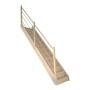 StarWood Treppe Korfu Fichte, gerade, mit Holz-Design-Geländer links.