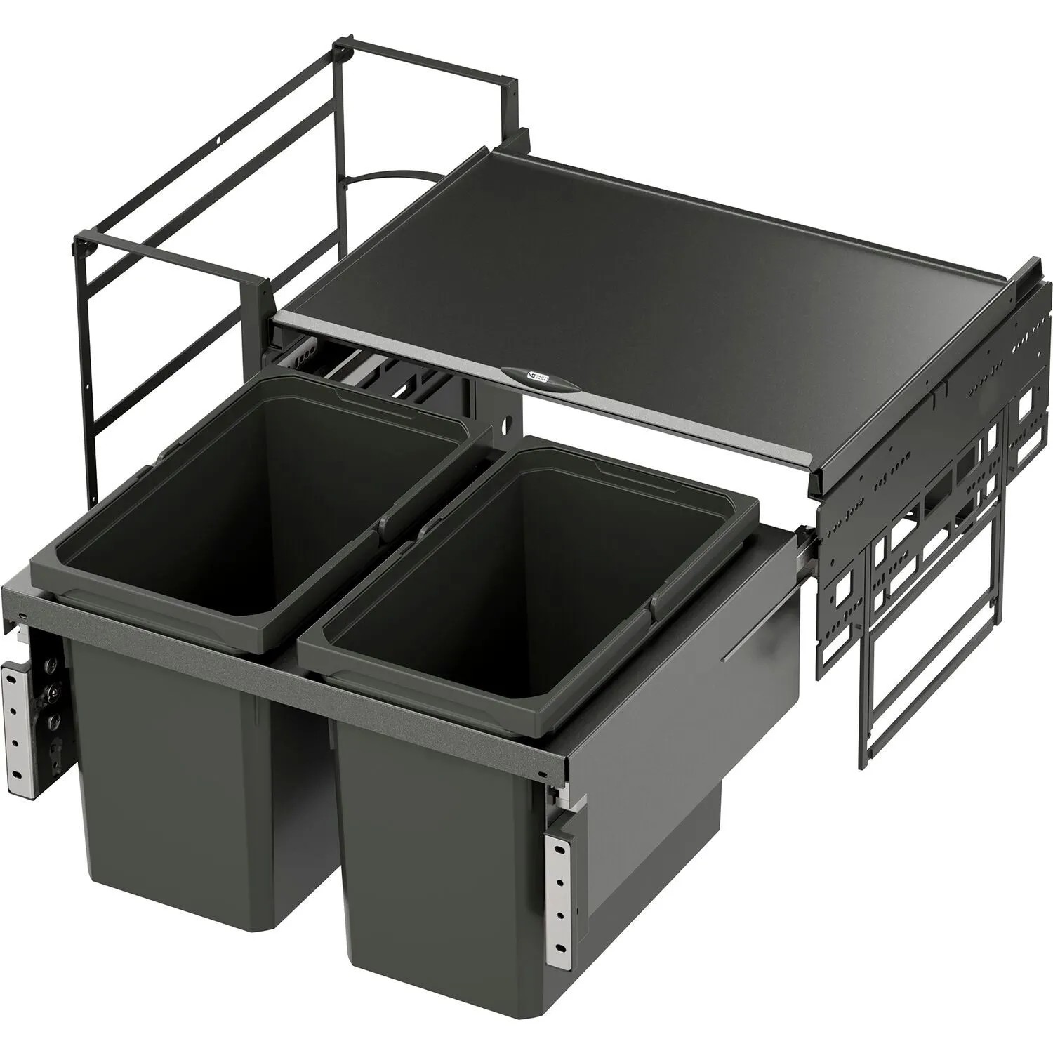 Vauth-Sagel Abfalltrennsystem Envi Water Korpusbreite 800 mm 2x22, Lava
