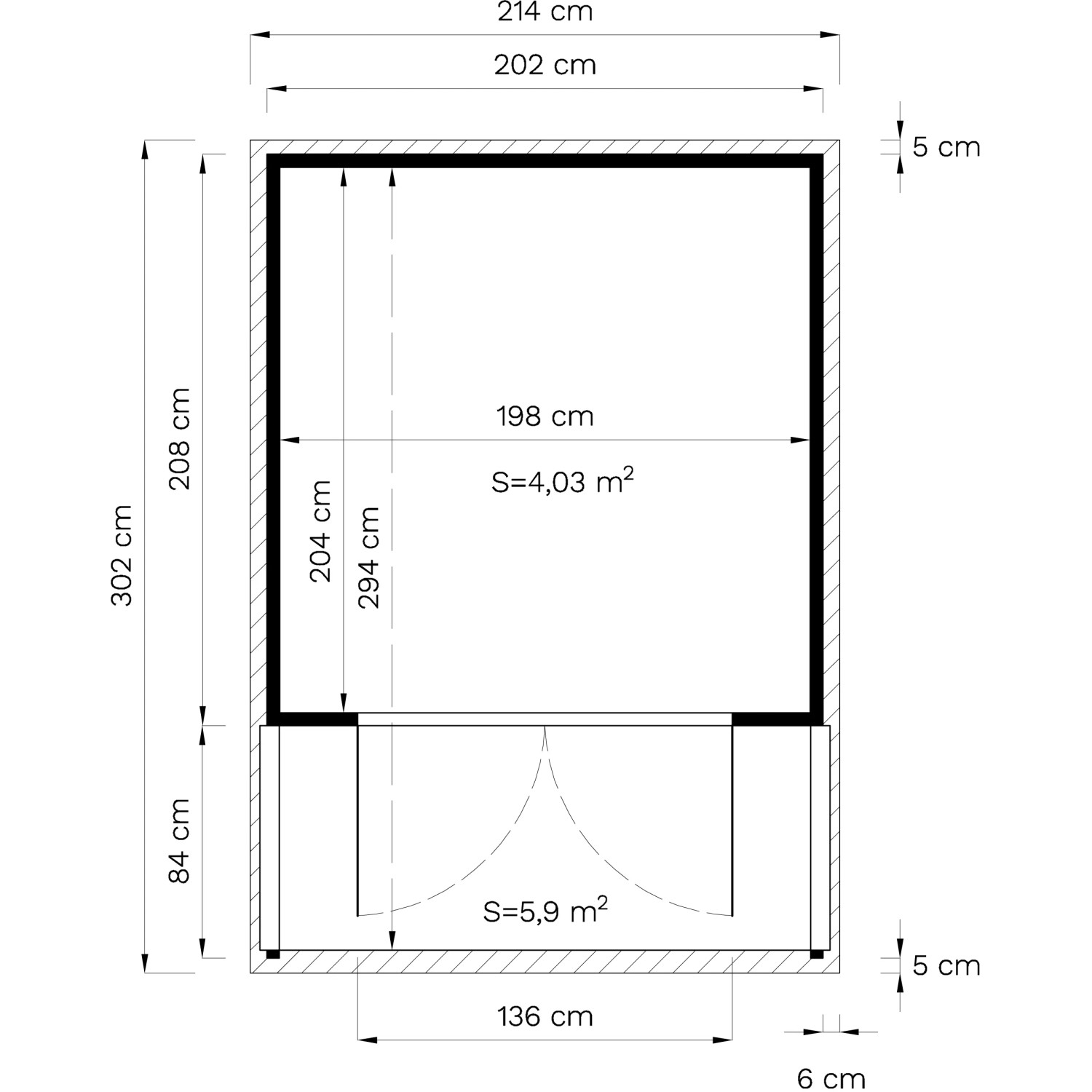 Bertilo Gartenhaus Arley 291 cm x 202 cm Natur FSC® kaufen bei OBI