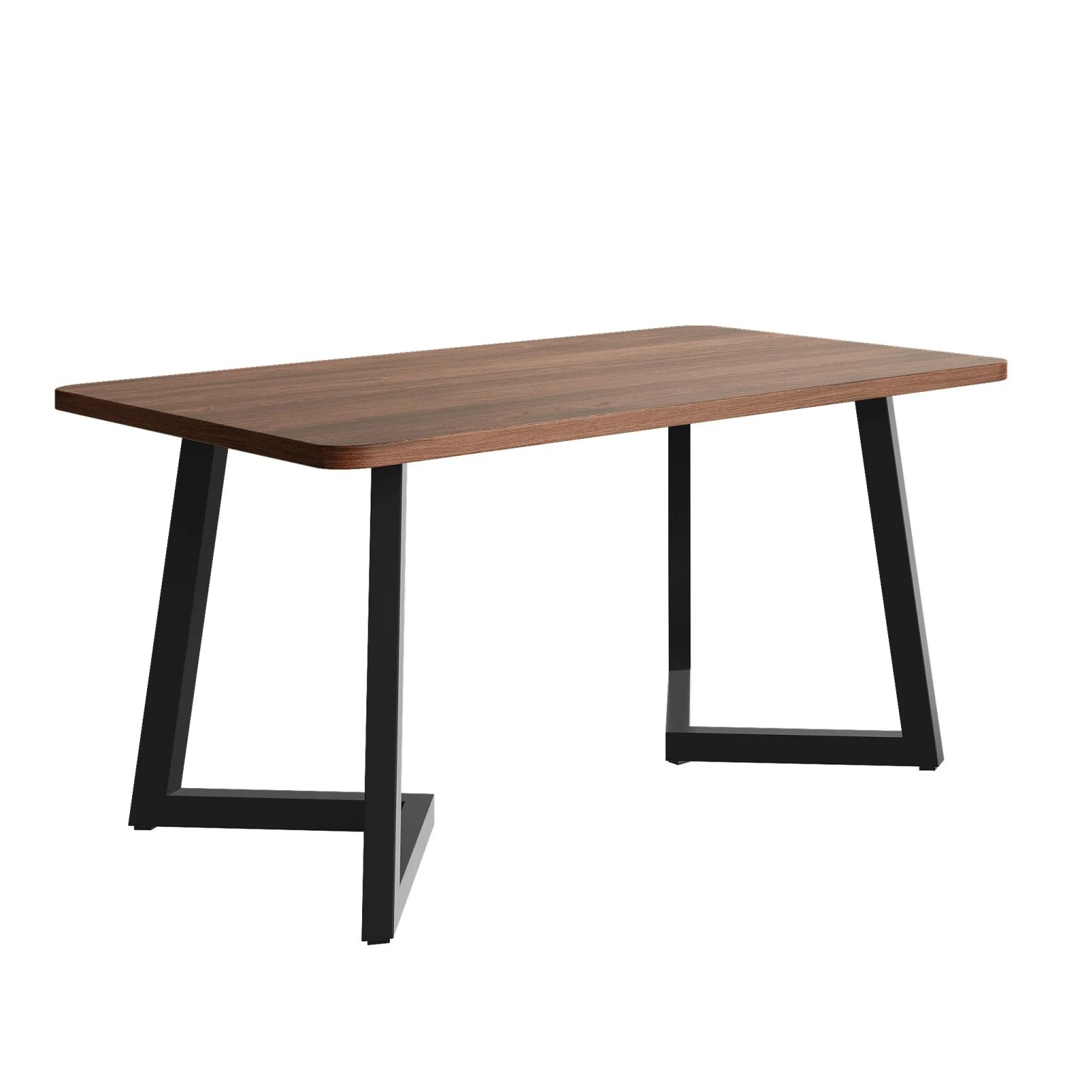 okwish Esstisch 1-St Gestell aus Metall für Esszimmer Wohnzimmer 117 × 68 cm Natur
