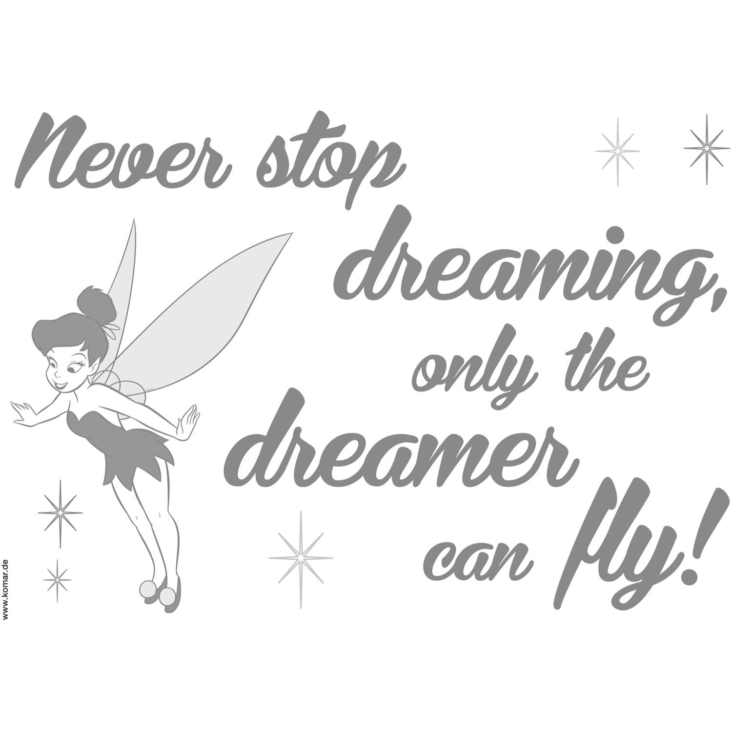 Komar Deko-Sticker Never Stop Dreaming 50 cm x 70 cm günstig online kaufen