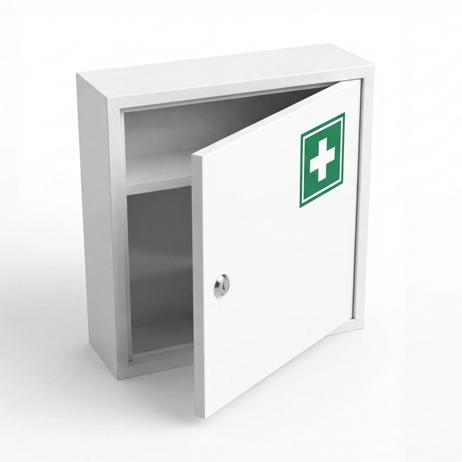 BigDean Medizinschrank Aus Stahl Abschließbar Mit 2 Schlüsseln 36 x 31,5 x 10 cm