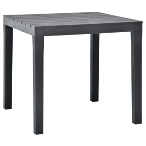 Quadratischer Furnicato Gartentisch in Anthrazit aus Kunststoff, 78x78x72 cm.