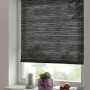 Gardinia EasyFix Rollo Natur, 45x150 cm, schwarz/weiß, lichtdurchlässig, am Fenster montiert.