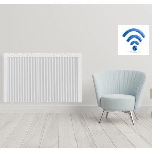 anapont Elektrischer Premium Heizkörper 1950 Watt W-LanSteuerung Elektroheizkörper Mit Speicherstein Schamotte - Energiesparend - Made In Germany