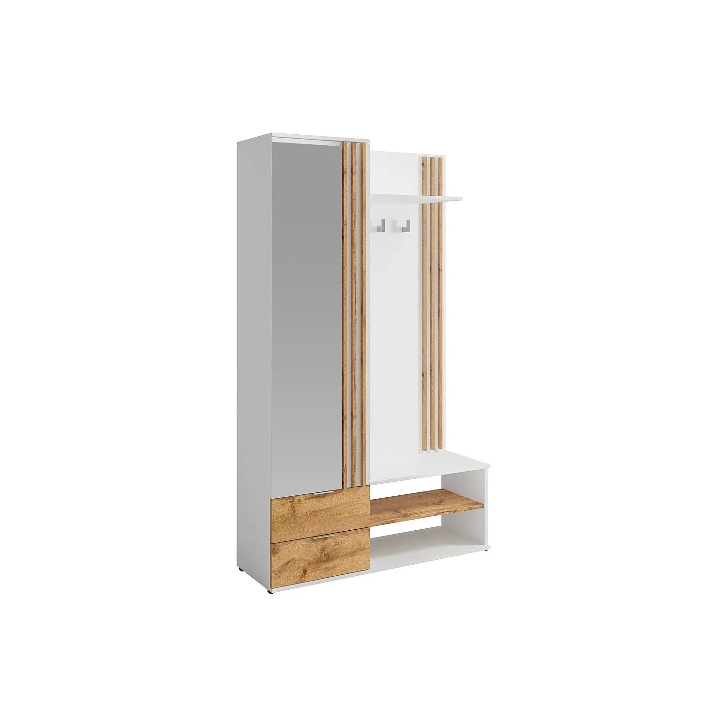 Vente-unique Flurgarderobe Janakia Naturfarben Hell  Weiß 120 cm