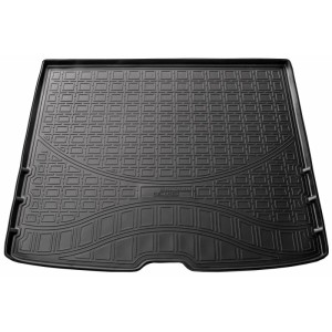 Schwarze Gummi Kofferraumwanne für Volvo XC40, passgenau mit Rand. Autozubehör für optimalen Schutz.