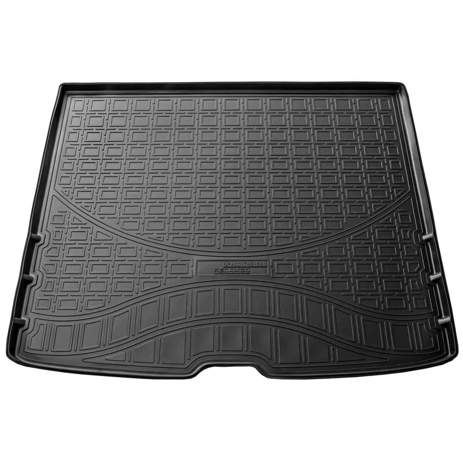 Schwarze Gummi Kofferraumwanne für Volvo XC40, passgenau mit Rand. Autozubehör für optimalen Schutz.
