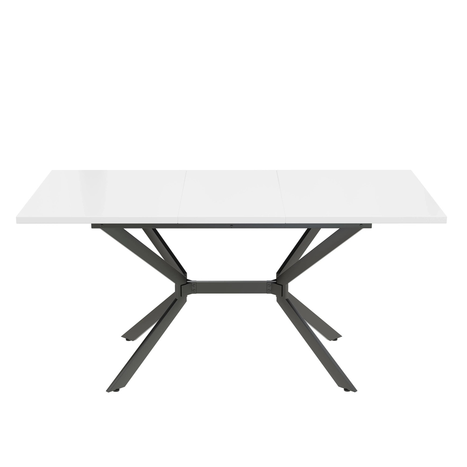 okwish Esstisch Erweiterbarer und Rechteckiger Esstisch 160 × 80 cm Weiß