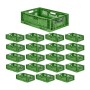 20er Set: Grüne PROREGAL Klappboxen, stapelbar, 35 Liter, für Industrie und Gewerbe.