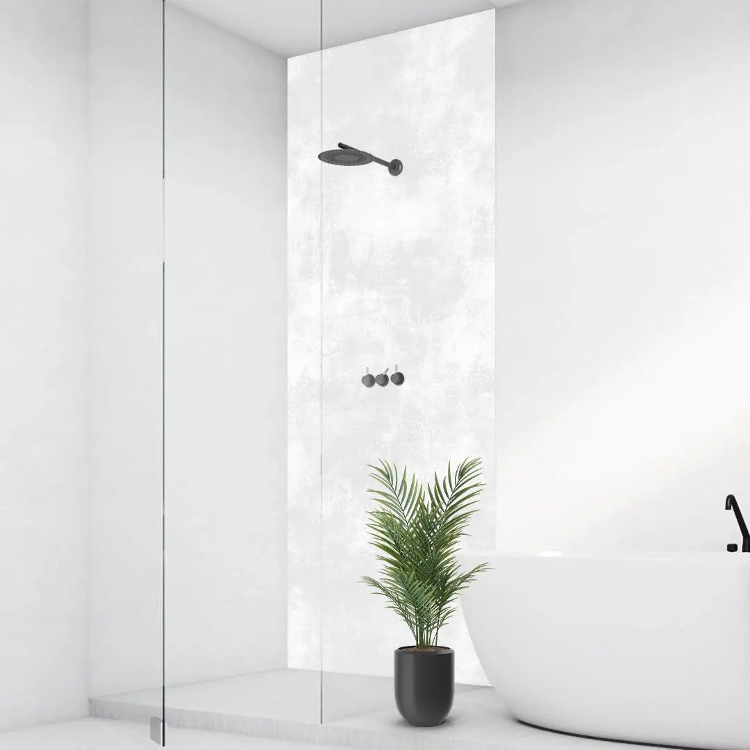 Walllux Duschrückwand Cement Weiss Alu-Verbund 3 mm 150 x 255 cm_2