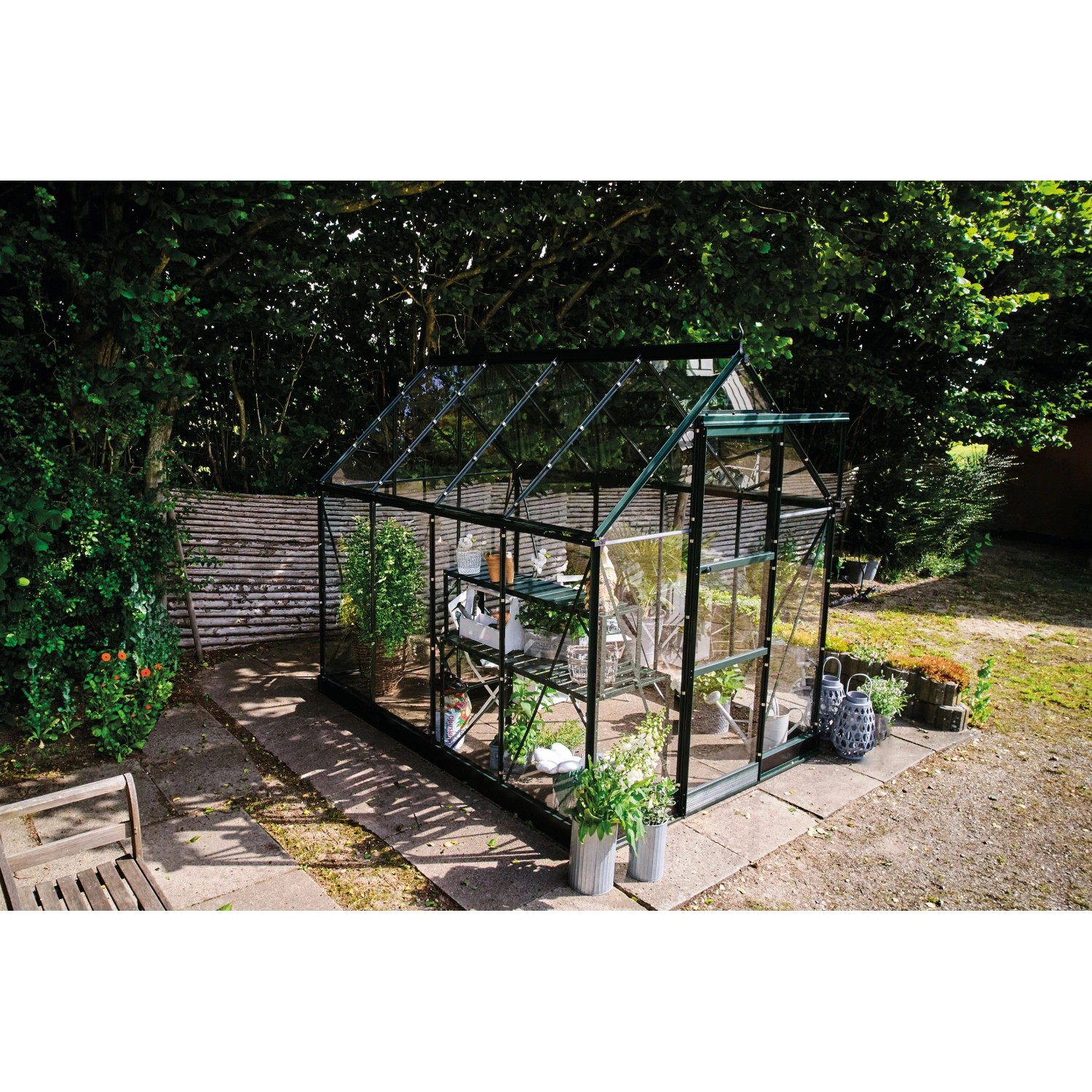 Halls Gewächshaus Icon 6 Grün 4,9 m² günstig online kaufen