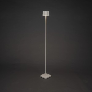 Weiße Konstsmide LED Stehleuchte Nice, 120cm, für Innen- & Außenbereich.