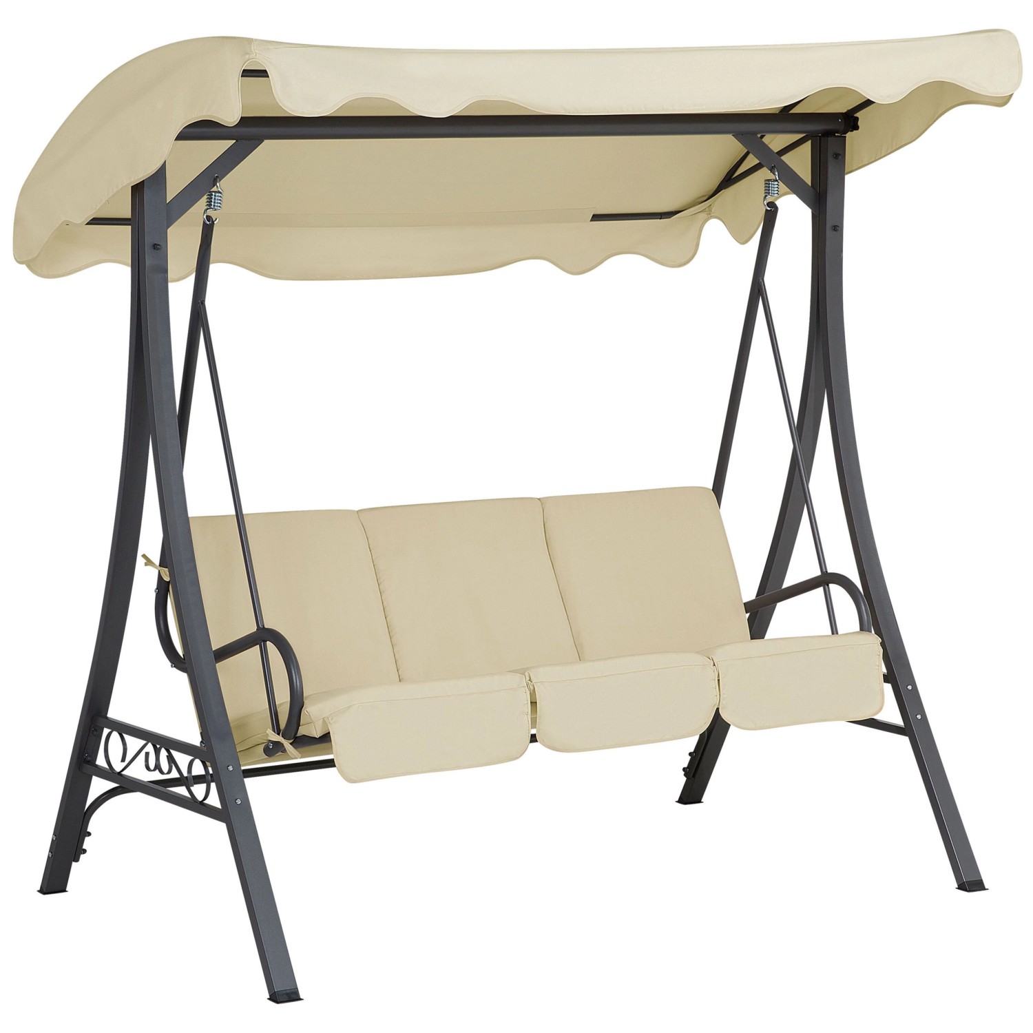 Beliani Gartenschaukel GARBO Beige 112x185x184 günstig online kaufen