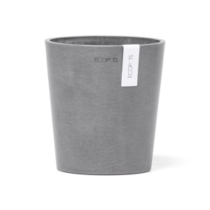 Ecopots Orchideentopf Morinda, grau, 14 cm. Ideal für Orchideen und Kräuter, für Innen- und Außenbereich.