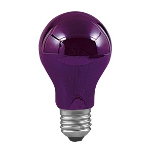 Paulmann Leuchtstofflampe E27 in Glühlampenform, 75W, violett.