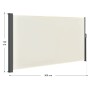 Beige Juskys Seitenmarkise Dubai, 300x160 cm, für Balkon & Terrasse als Sicht- und Windschutz.