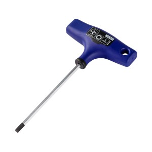 LUX T-Griff Stiftschlüssel 5 mm x 150 mm Comfort mit blauem Griff.