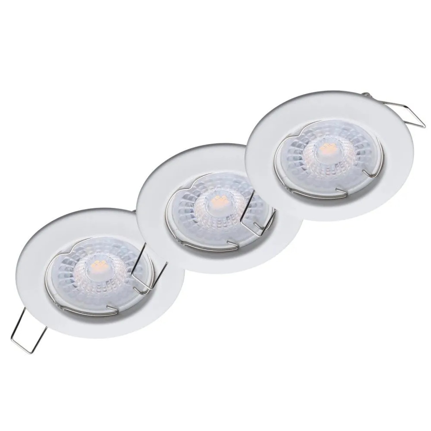 Oktaplex Sedan 3er Set LED-Einbaustrahler Rund Weiß 4,8W Neutralweiß 4000K 230V Flach Lochmaß 60 mm