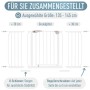 ib style Türschutzgitter Berrin 58-185cm Treppenschutzgitter für Kinder und Haustiere Ohne Bohren Weiß 135-145 cm_9