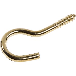 Vermessingter LUX Schraubhaken, 3,2 x 50 mm, zum Aufhängen von Deko.