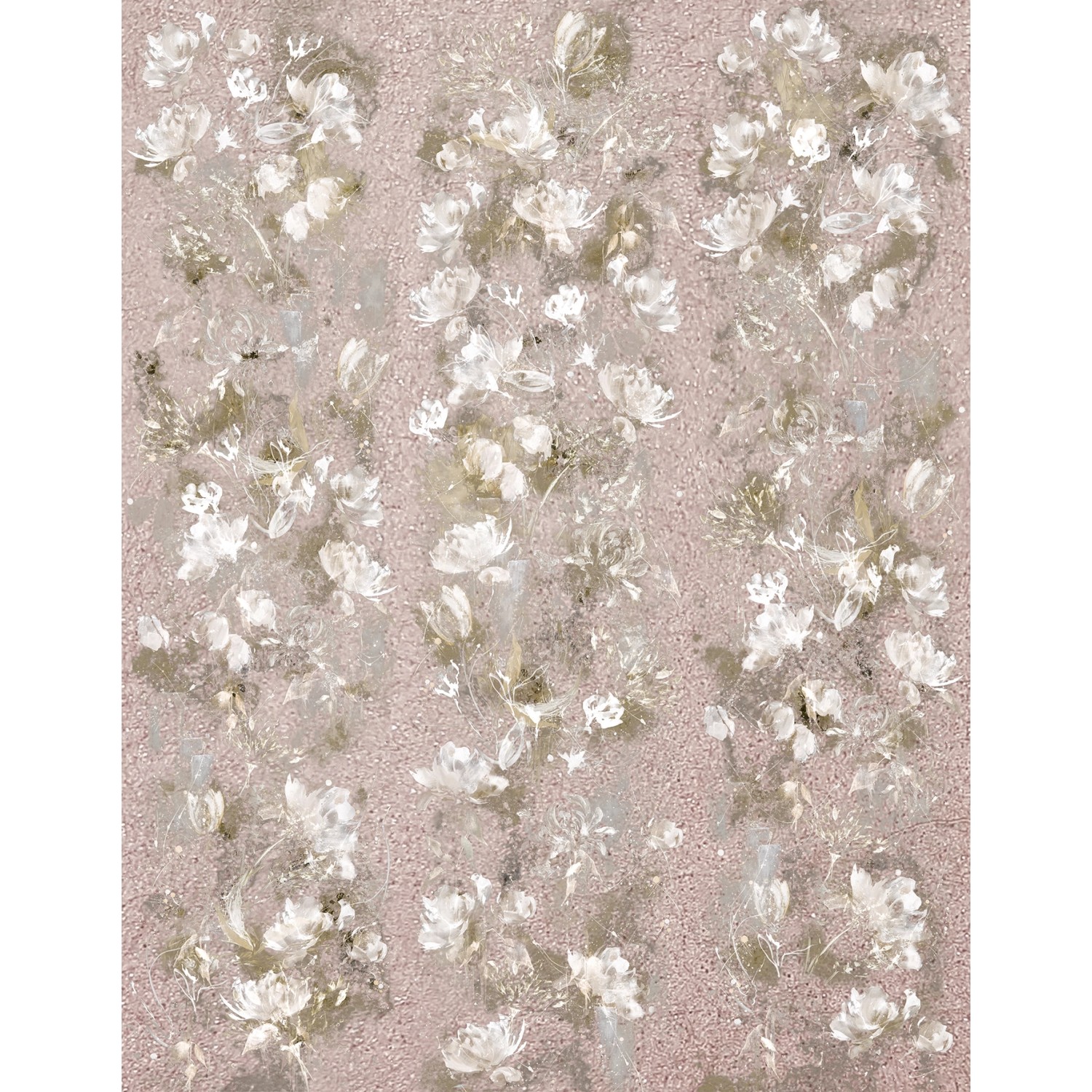 Marburg Vliestapete Blumen Crushed-Optik Modern 270 cm x 210 cm Beige günstig online kaufen