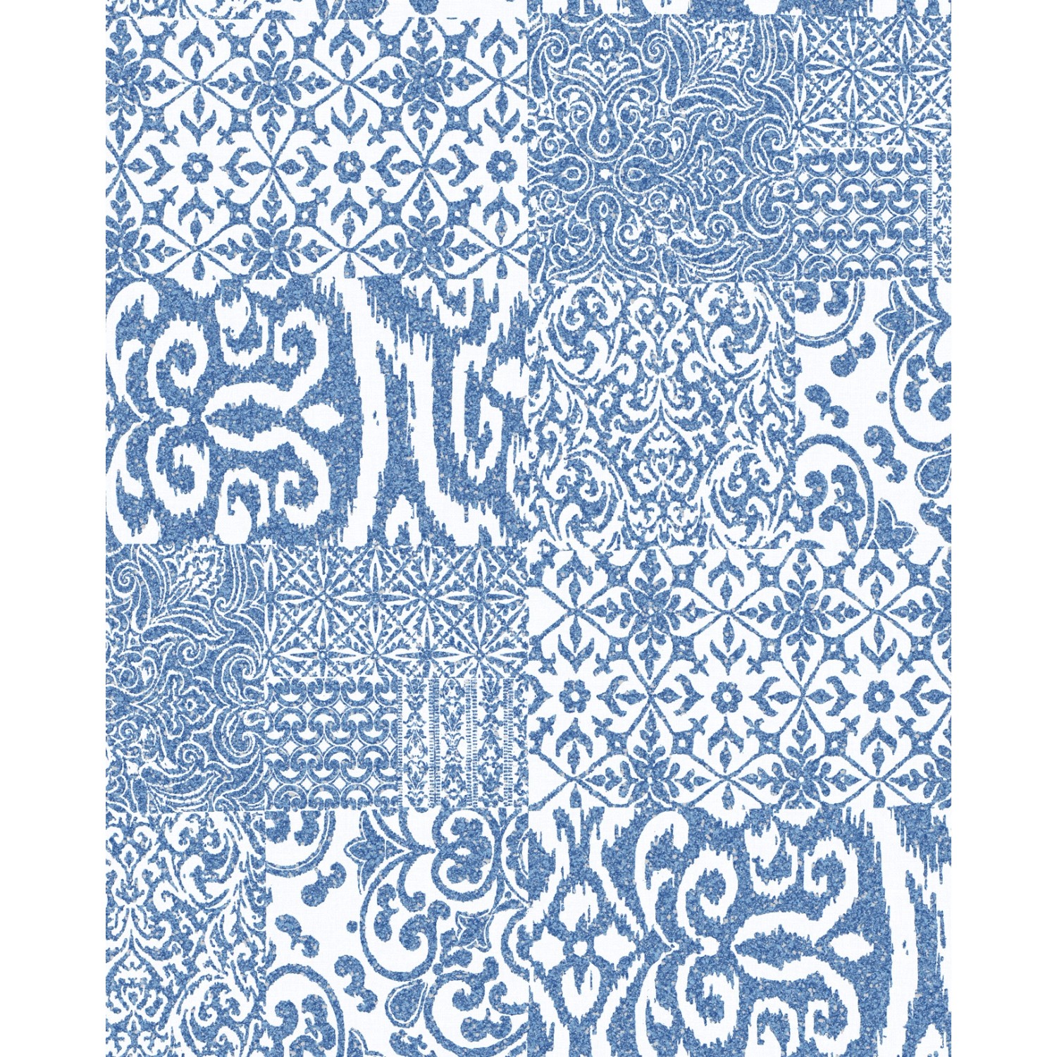 PROFHOME VD219149-DI Barock Tapete Barock Matt Blau Weiß 0,53 m x 10,05 m 5 günstig online kaufen